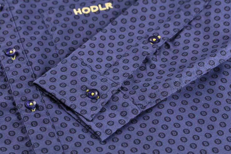 Bitcoin Classy Blue Shirt - Hodlr 
