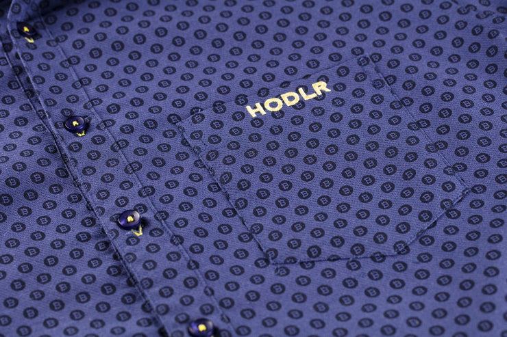Bitcoin Classy Blue Shirt - Hodlr 